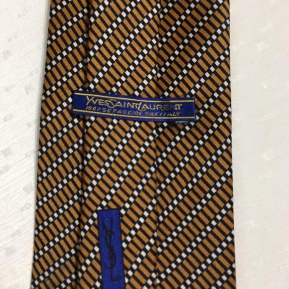 YvesSaintLaurent 100% Silk Tie Made in Italy - Picture 4 of 5